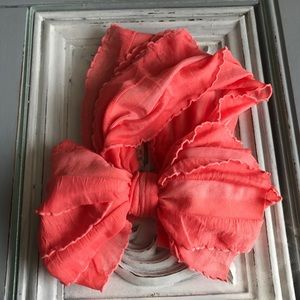 Coral messy bow